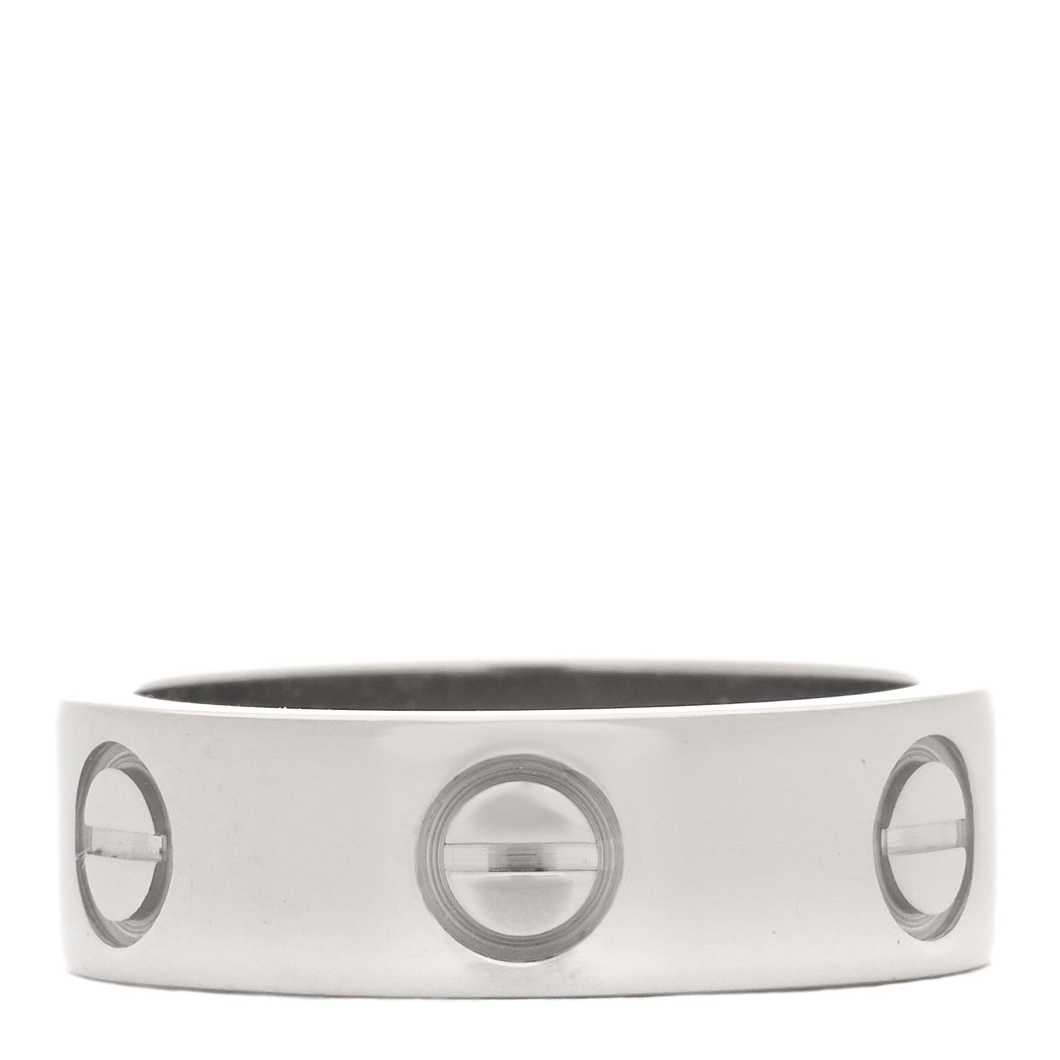 Cartier 18K White Gold 5.5mm LOVE Ring 48 4.5 1 of 4