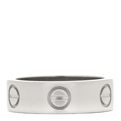 Cartier 18K White Gold 5.5mm LOVE Ring 48 4.5 1 of 4