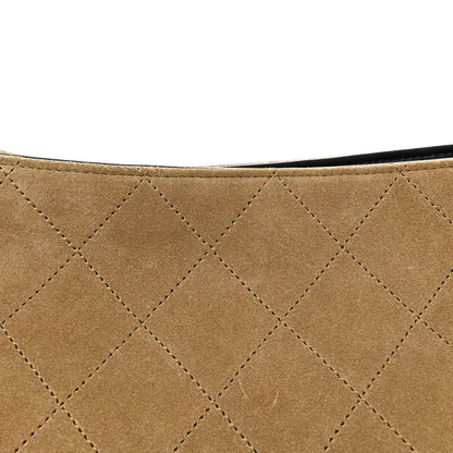 Chanel Suede Quilted Eyes On You Large Shopping Bag Beige 8 of 10