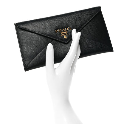 Prada Vitello Move Envelope Wallet Black 2 of 6