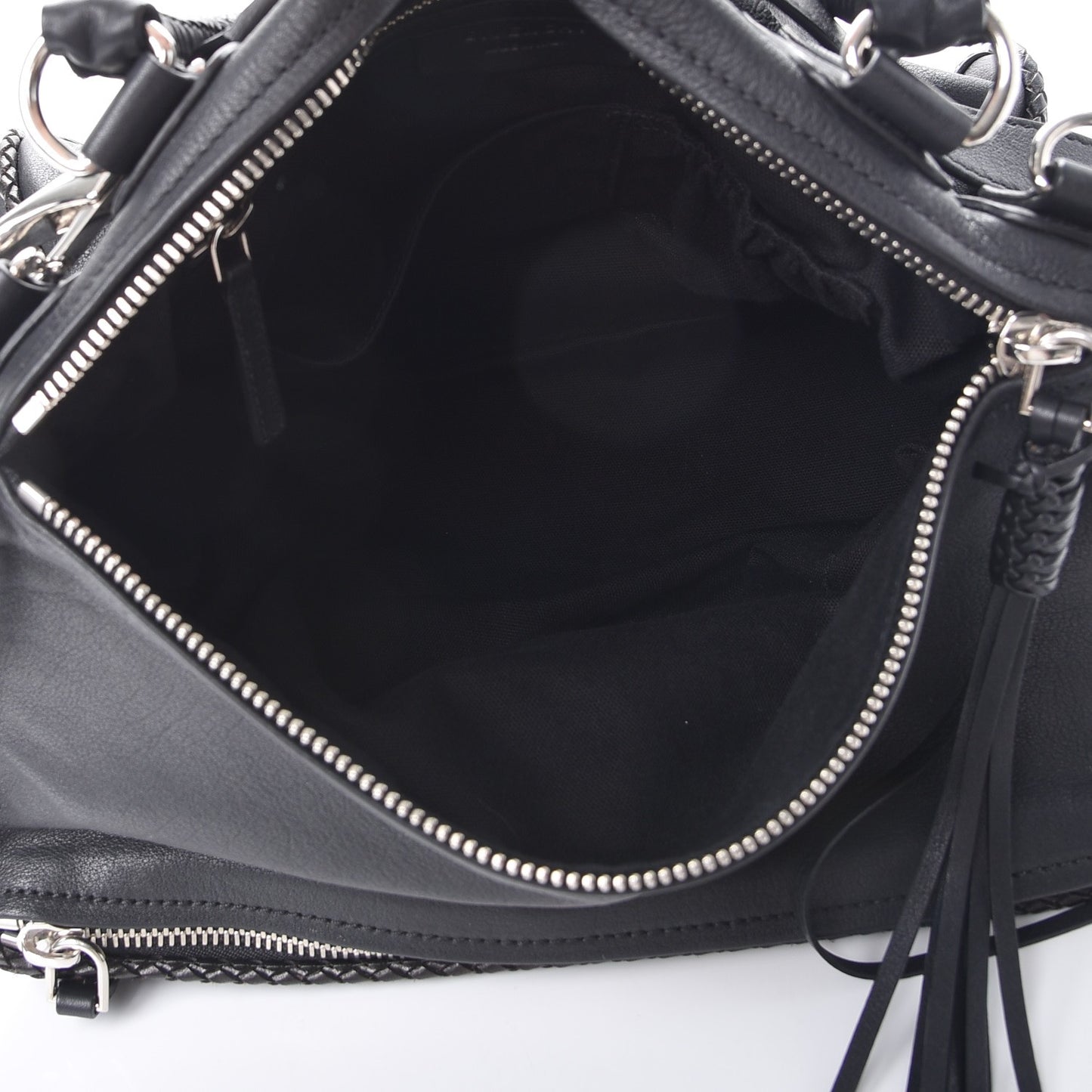 Calfskin Medium Braided Pandora Black