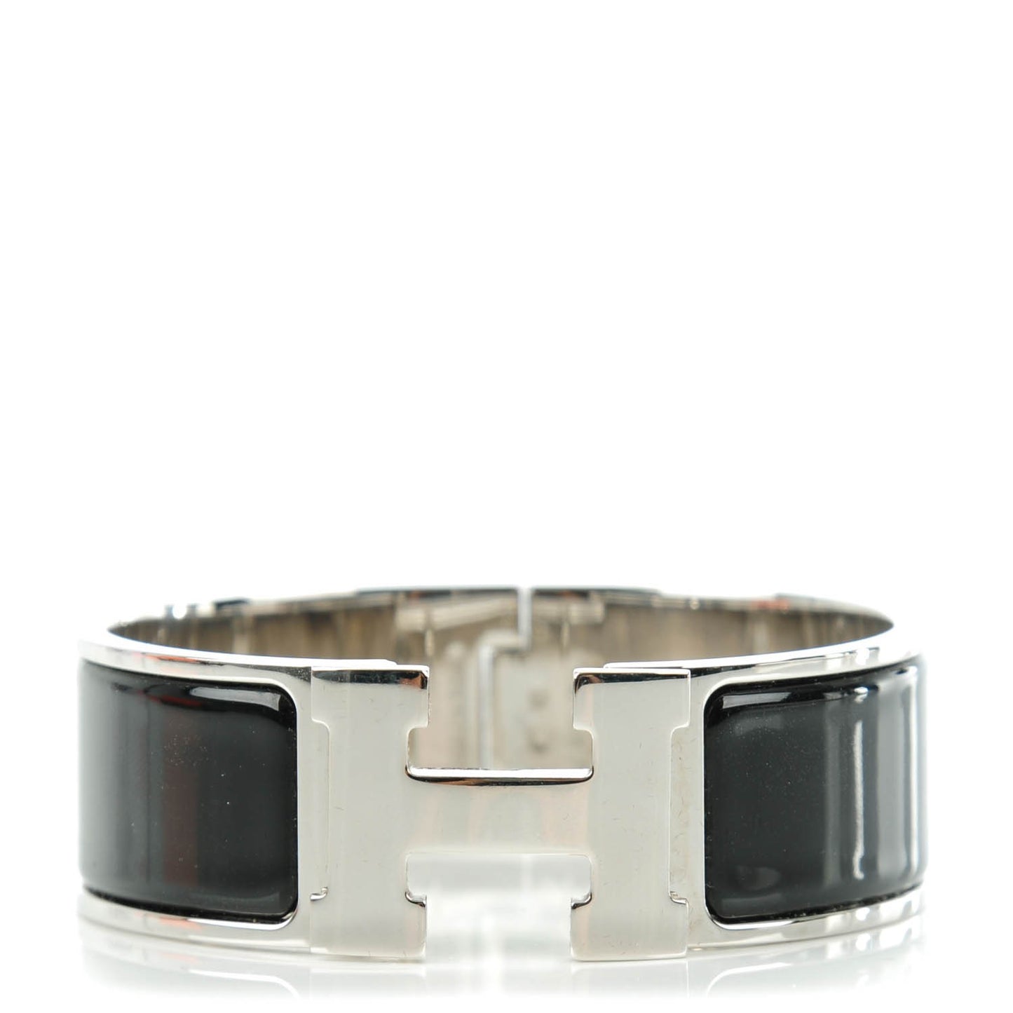 Enamel Wide Clic Clac H Bracelet PM Black