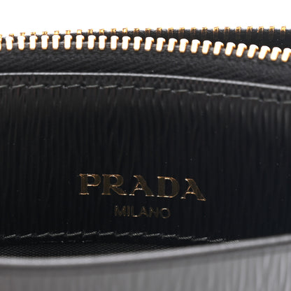 Prada Vitello Move Coin Case Card Holder Black 6 of 7