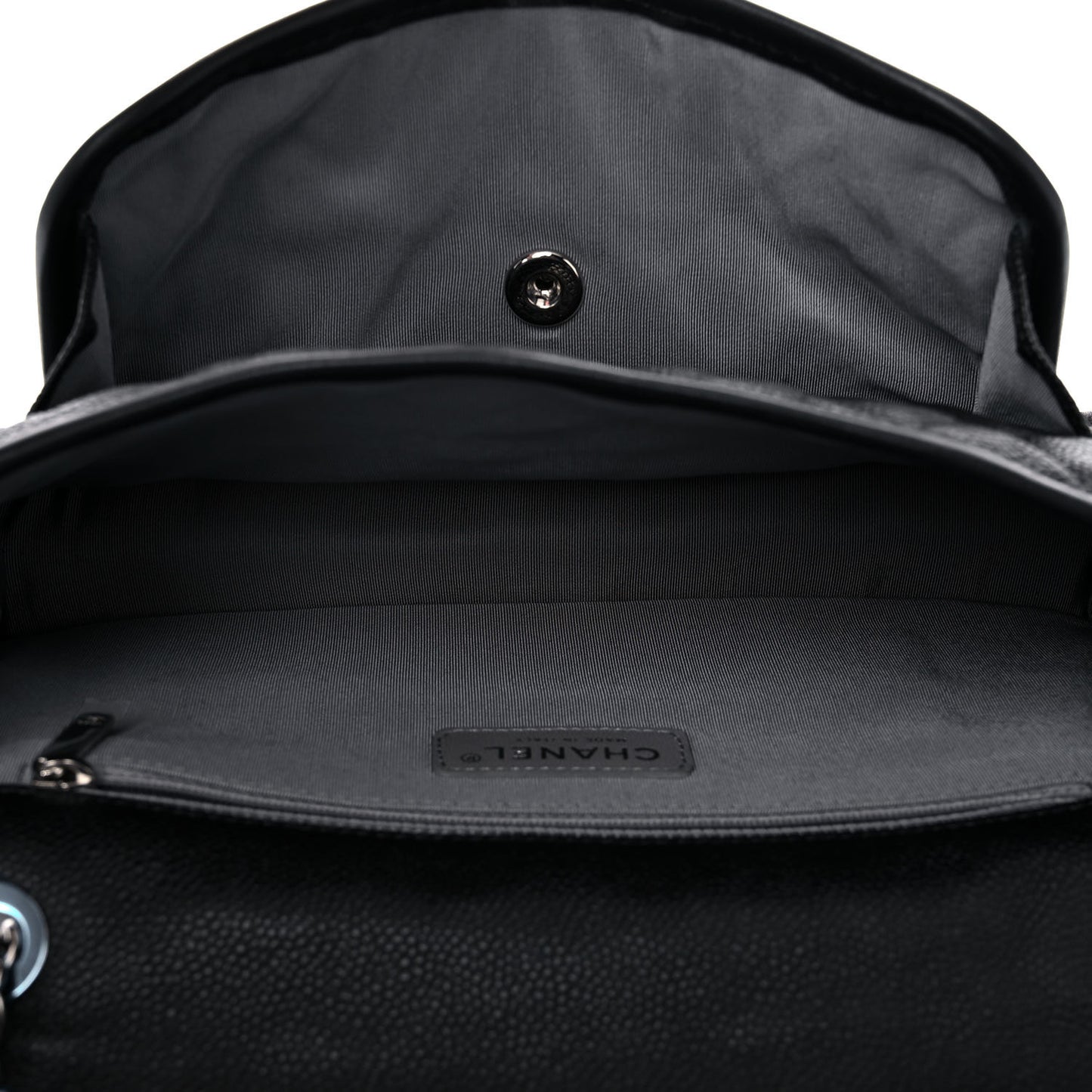 Caviar Quilted Medium French Riviera Flap Black
