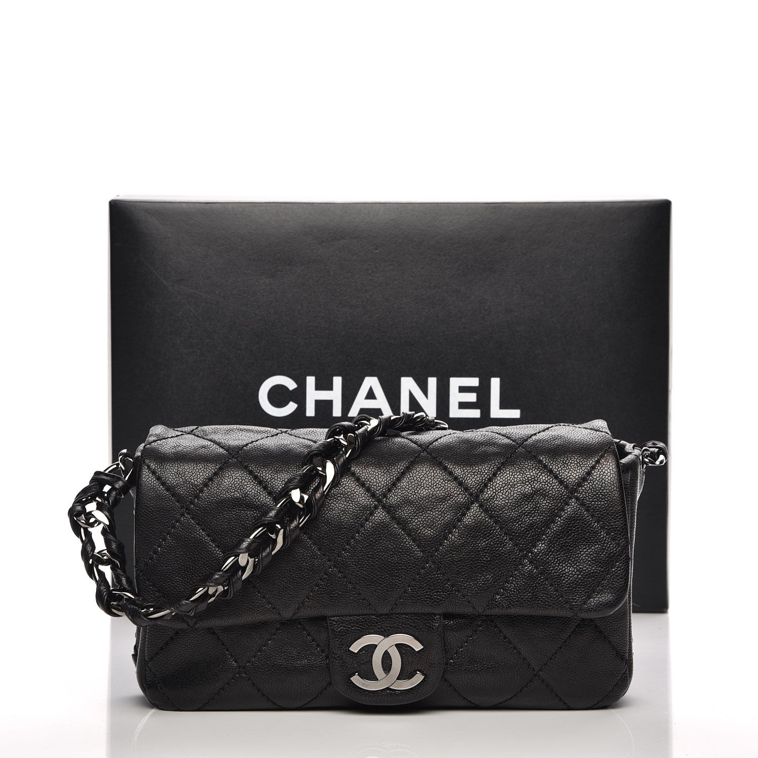 Chanel Glazed Caviar Quilted Modern Chain Flap Black 8 of 8