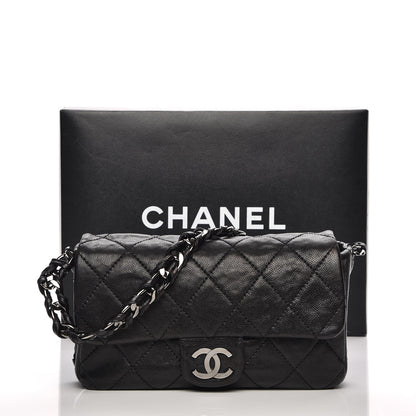 Chanel Glazed Caviar Quilted Modern Chain Flap Black 8 of 8