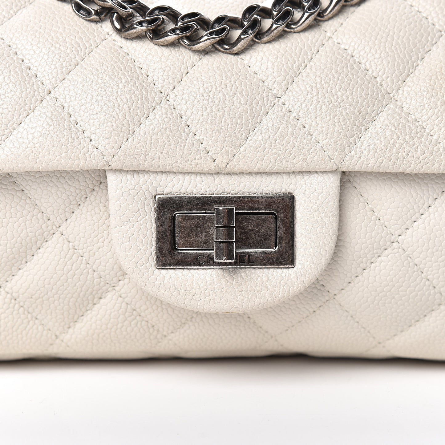 Caviar Quilted 2.55 Reissue East West Flap White