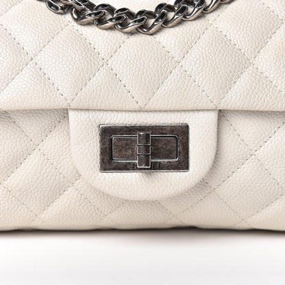 Chanel Caviar Quilted 2.55 Reissue East West Flap White 8 of 10