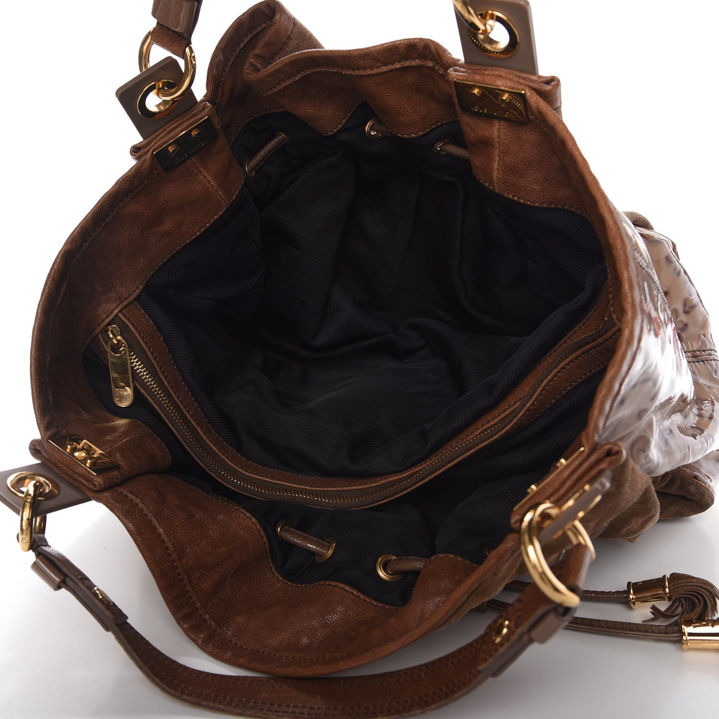 Suede Patent Monogram Irene Brown