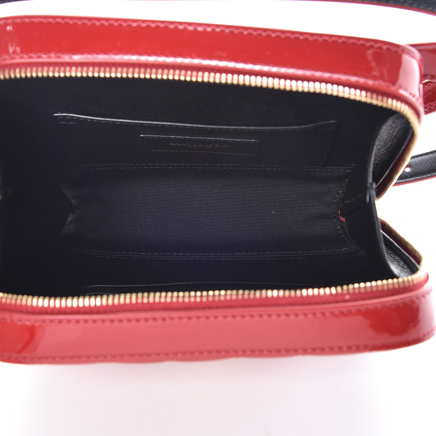 Saint Laurent Patent Matelasse Vicky Monogram Belt Bag Red 5 of 9