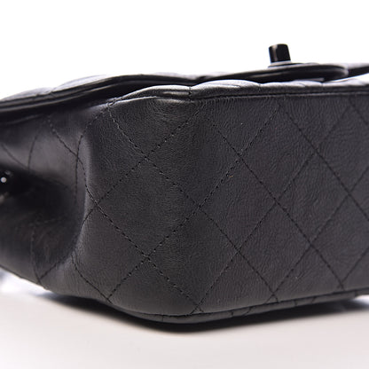 Chanel Crumpled Calfskin Quilted Mini Square Flap So Black 8 of 10
