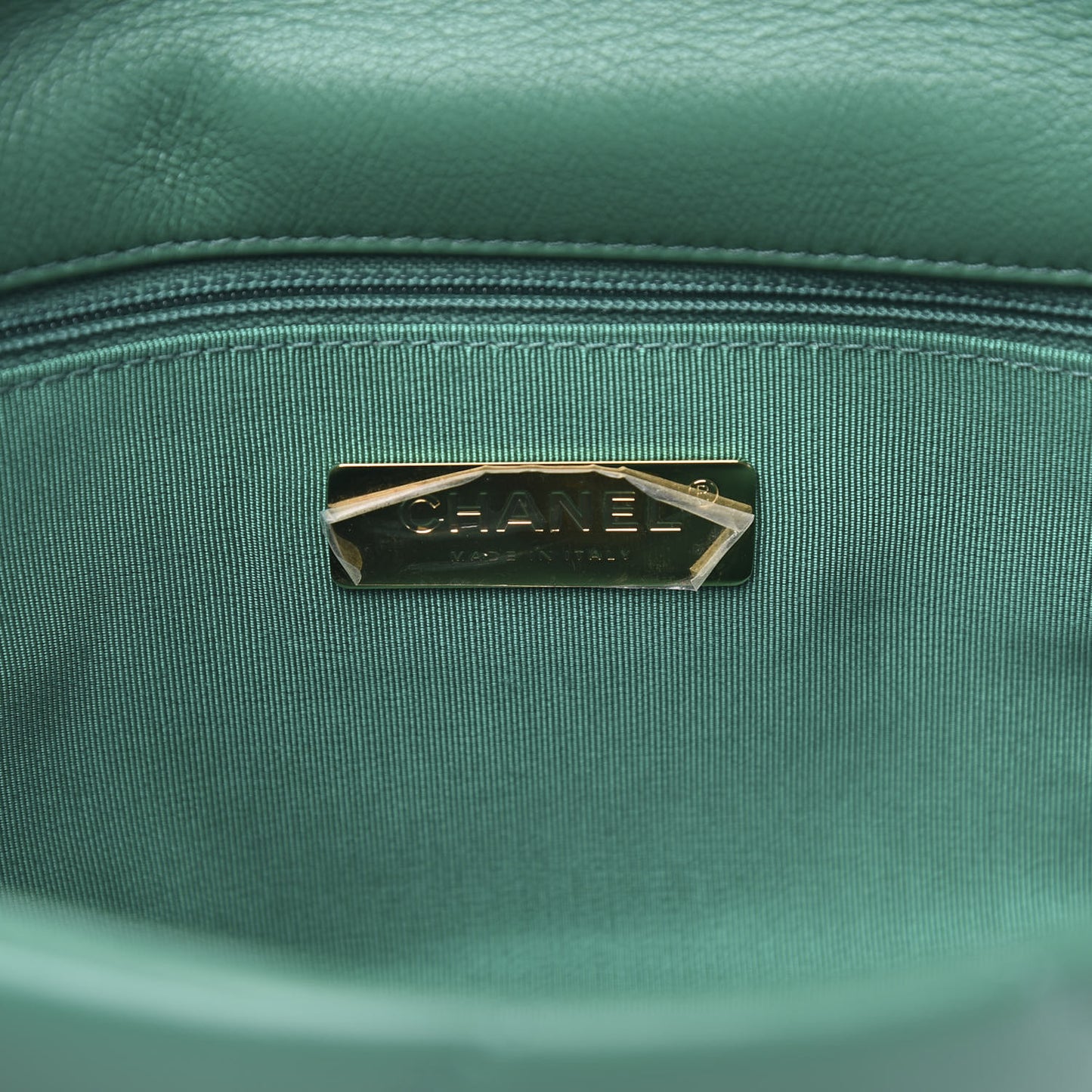 Lambskin Quilted Medium 19 Flap Green
