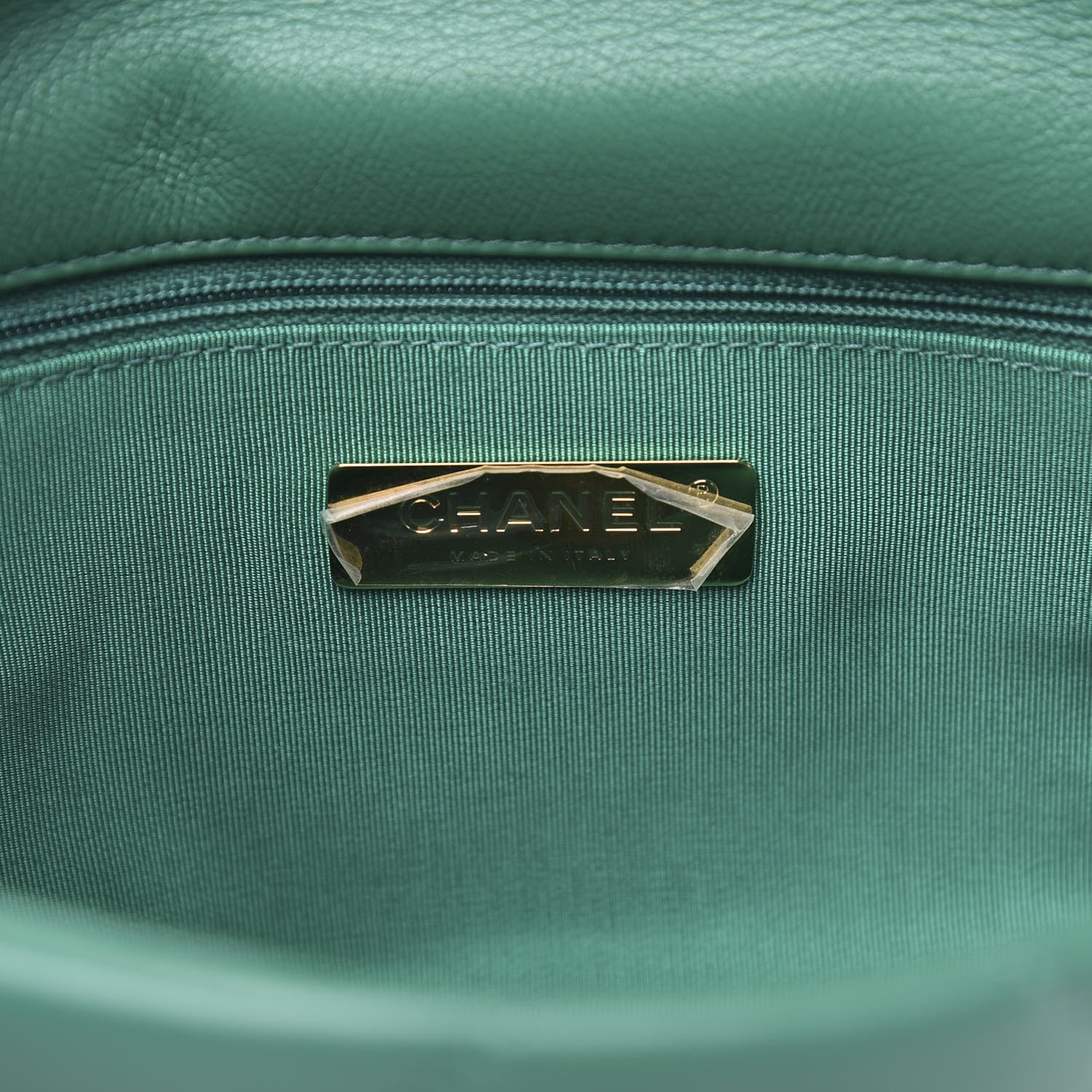 Chanel Lambskin Quilted Medium 19 Flap Green 6 of 11