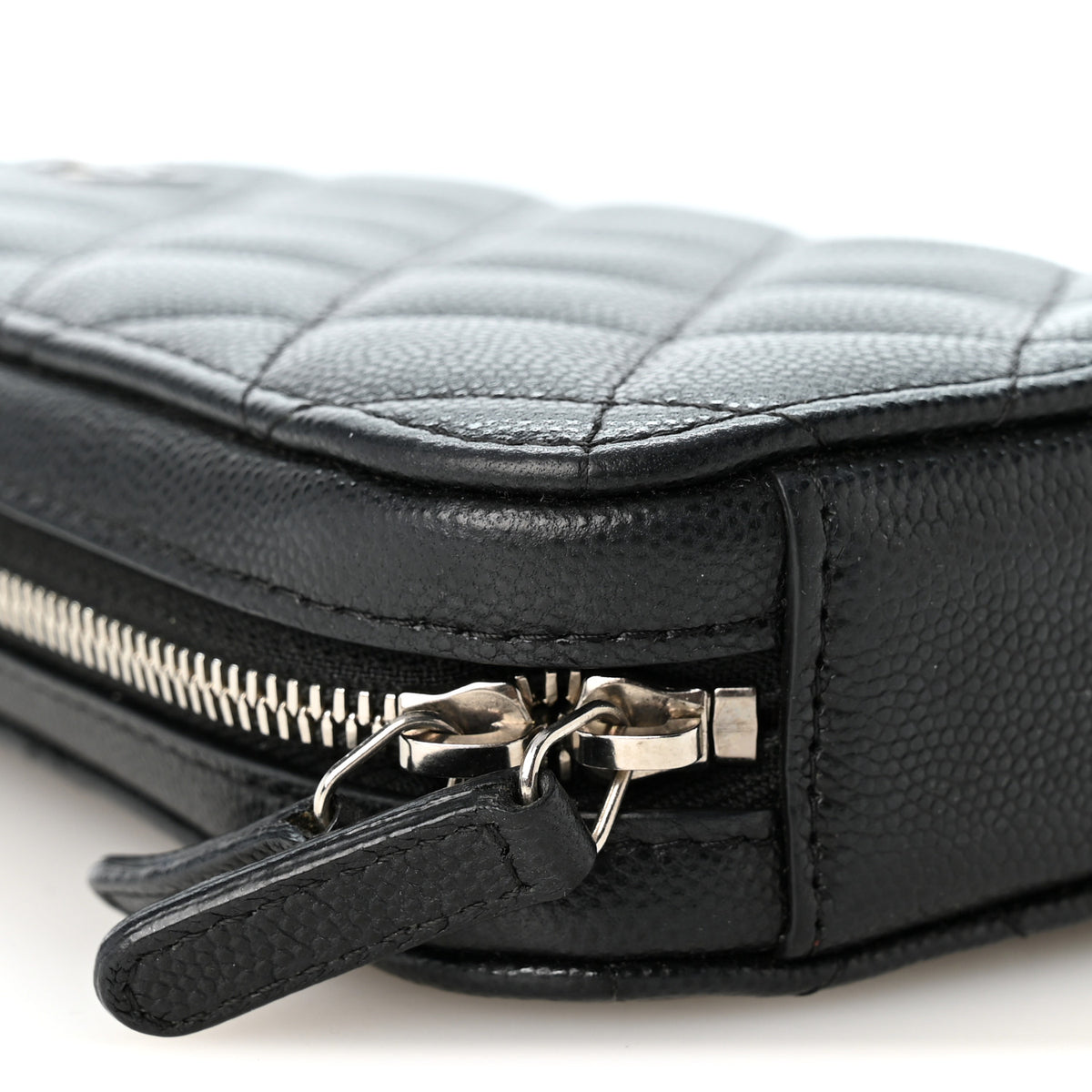Chanel Caviar Quilted Phone Holder Wallet On Chain WOC Black 9 of 10