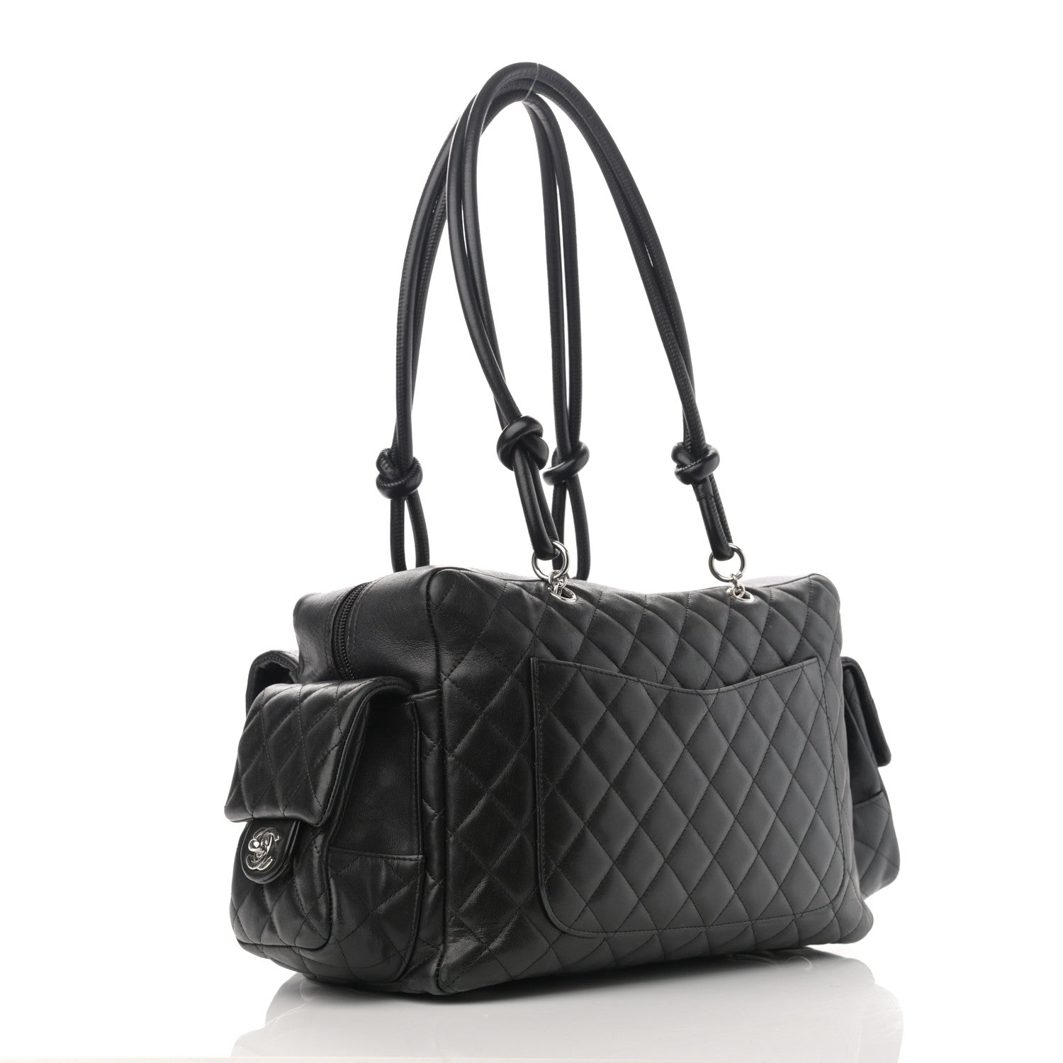 Chanel Calfskin Quilted Large Cambon Multipocket Reporter Black 3 of 17