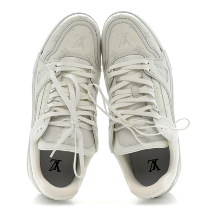Louis Vuitton Calfskin Monogram Mens LV Trainer Sneakers 10 White 2 of 10