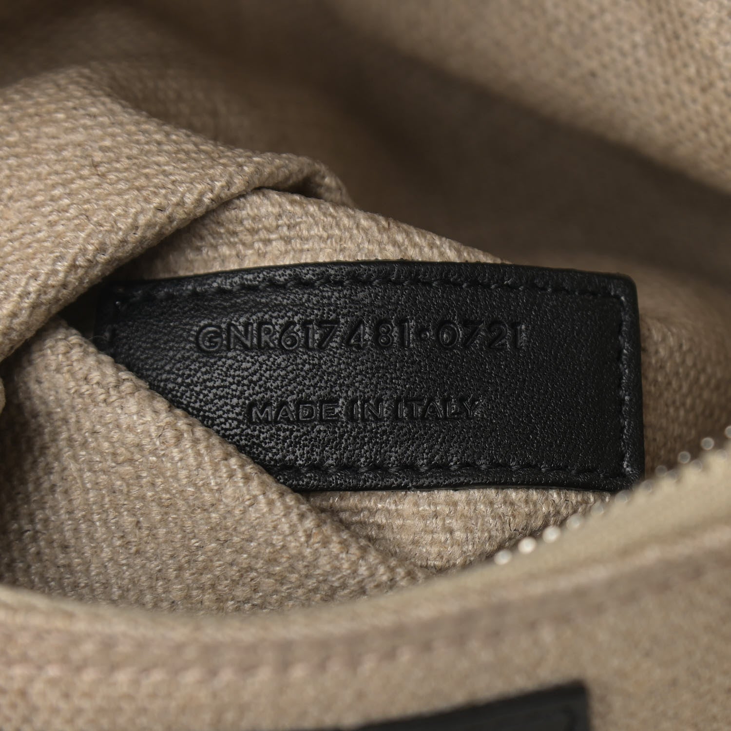 Saint Laurent Linen Calfskin Small Rive Gauche Tote Greggio Natural 6 of 10