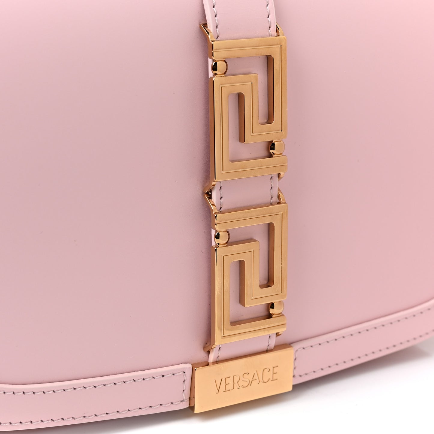 Calfskin Medium Greca Goddess Shoulder Bag Pale Pink