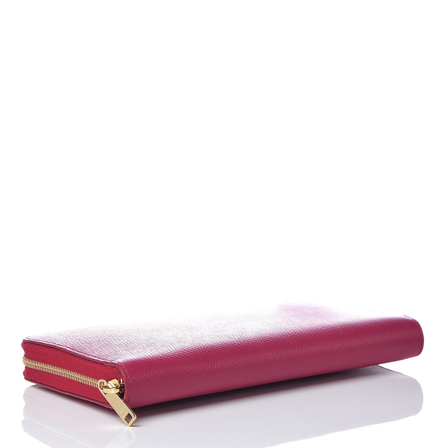 Grained Calfskin Large Zip Around Multifunction Wallet Pink