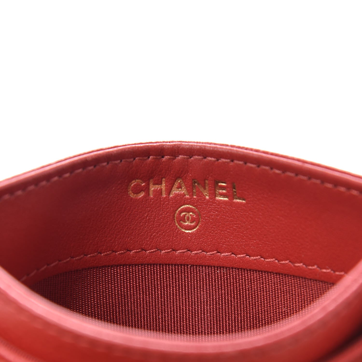 Chanel Caviar Camellia Embossed Card Holder Red 6 of 11