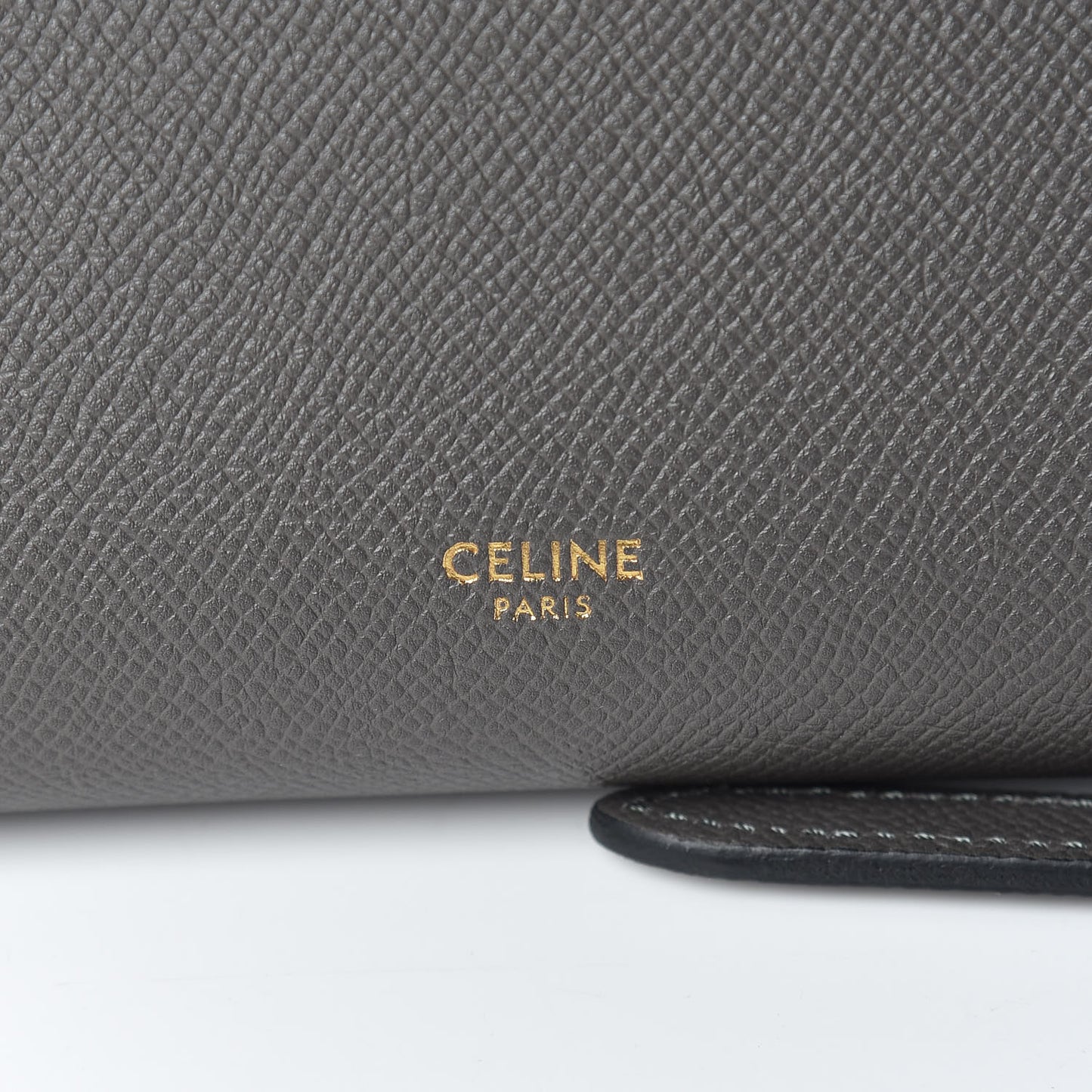 Baby Grained Calfskin Micro Belt Bag Grey