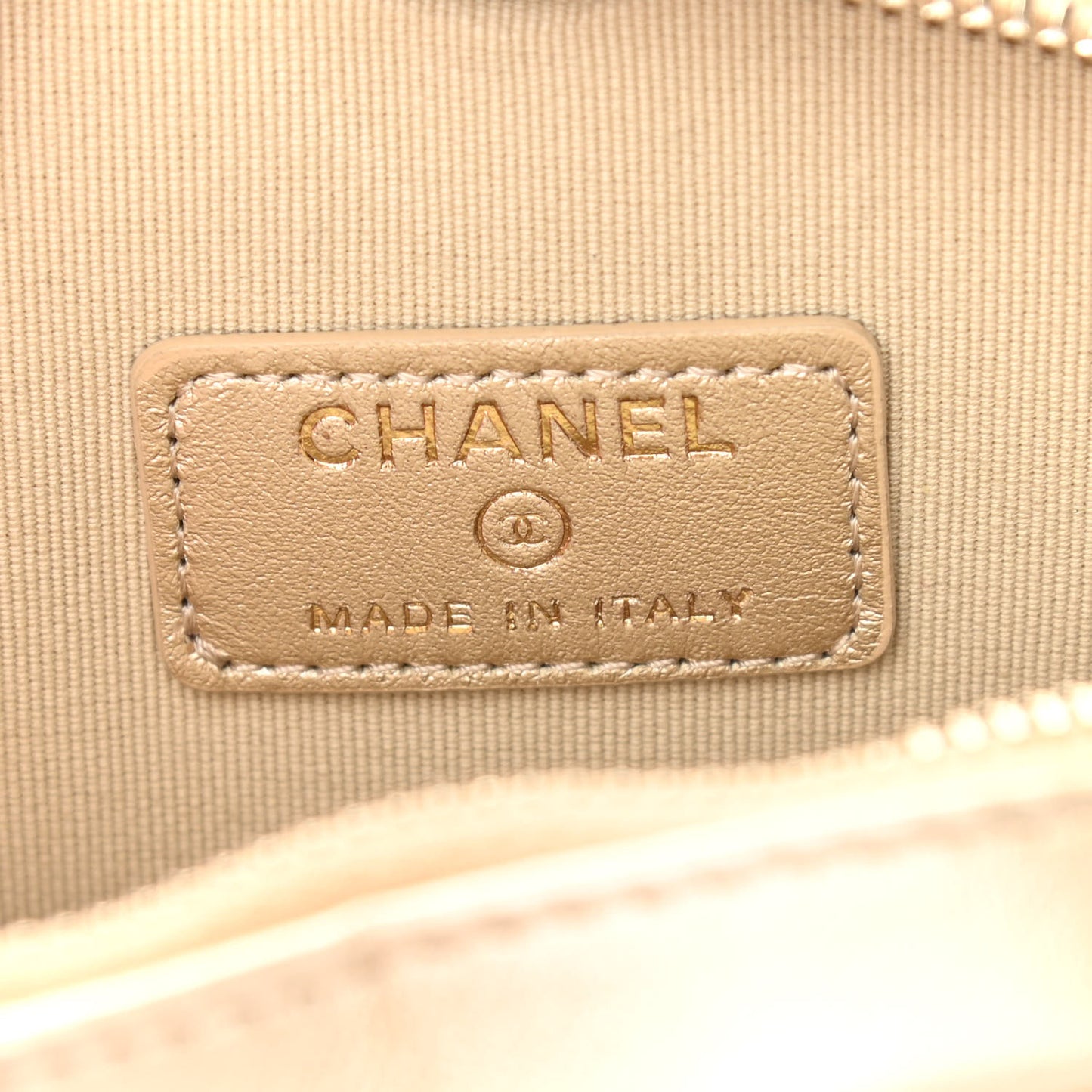 Metallic Lambskin Quilted CC In Love Heart Waist Belt Bag With Chain Gold