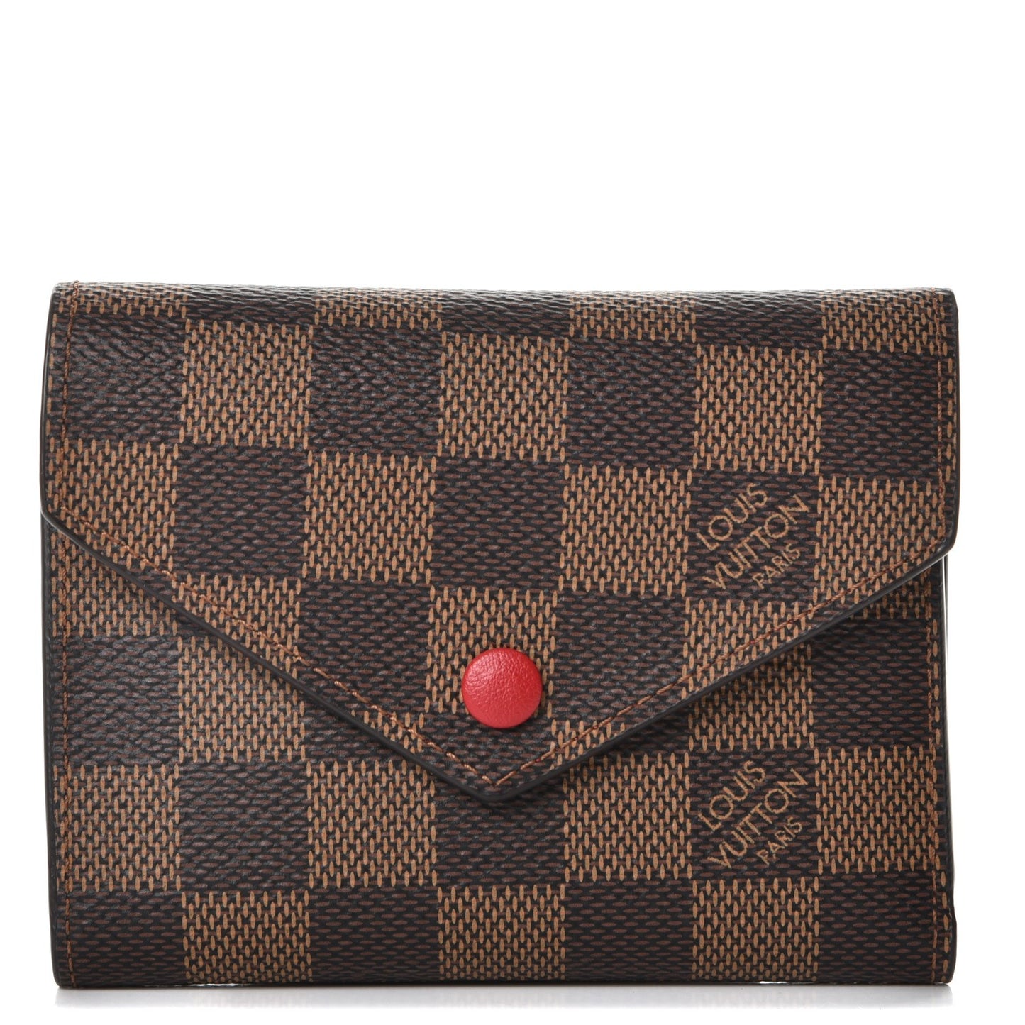 Damier Ebene Victorine Wallet Red