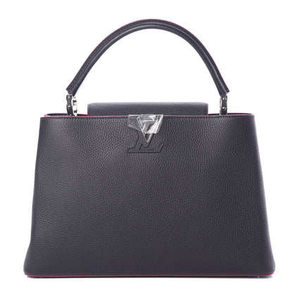 Louis Vuitton Taurillon Capucines MM Cobalt Fuchsia 1 of 10