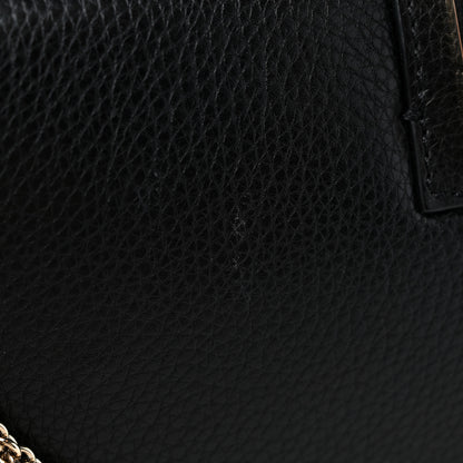 Valentino Garavani Pebbled Calfskin Medium Glam Lock Rockstud Flap Black 10 of 10