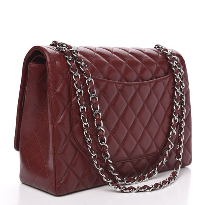 Chanel Caviar Quilted Maxi Double Flap Red 3 of 14