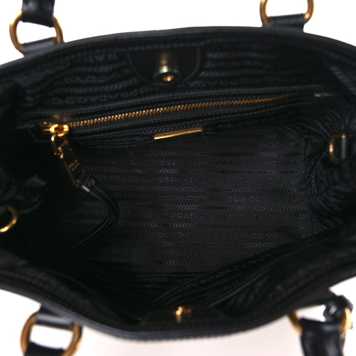 Tessuto Nylon Soft Calf Small Tote Black