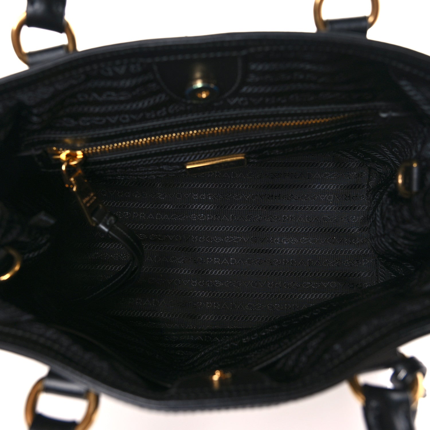 Prada Tessuto Nylon Soft Calf Small Tote Black 5 of 9