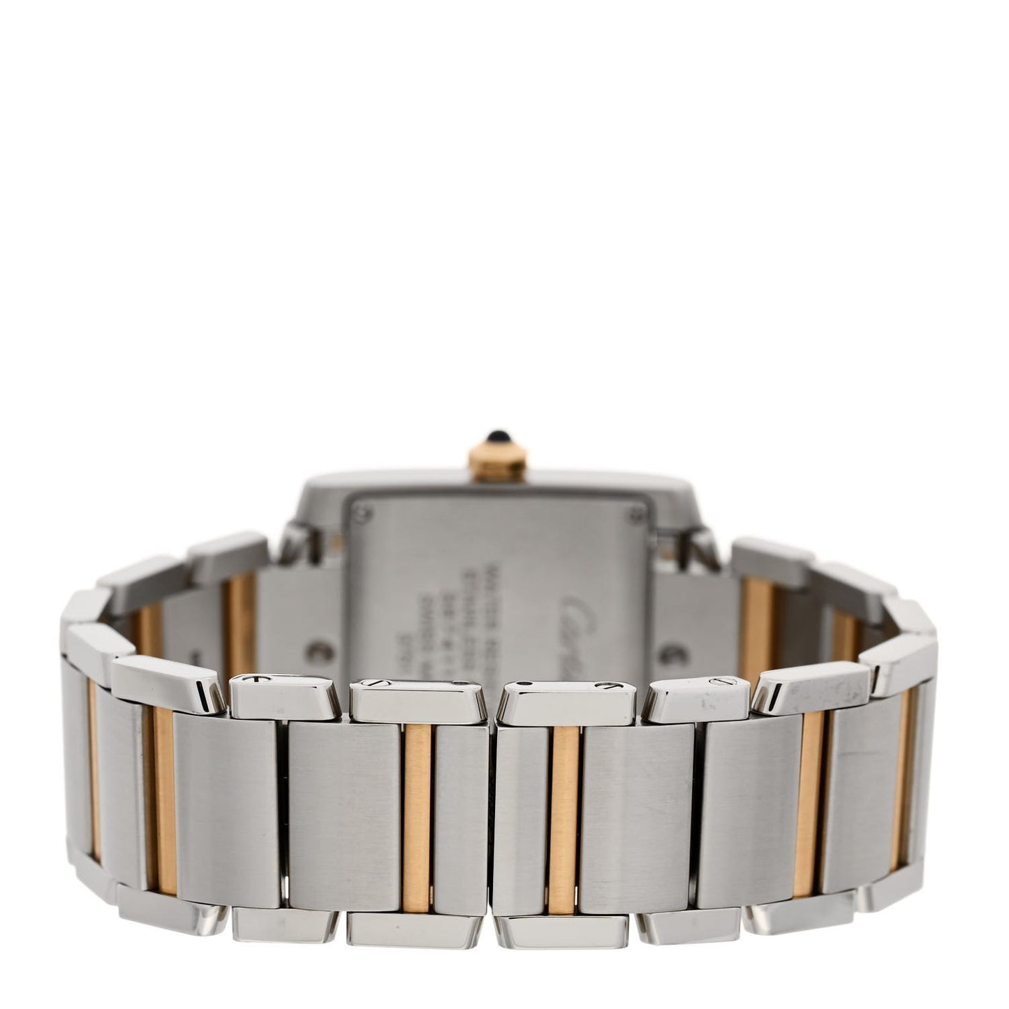 Stainless Steel 18K Yellow Gold 25mm Tank Francaise Quartz Watch