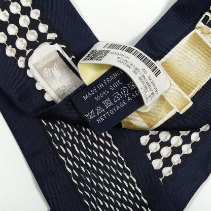 Hermes Silk Le Tresor De Medor Twilly Marine Gris Black 4 of 4