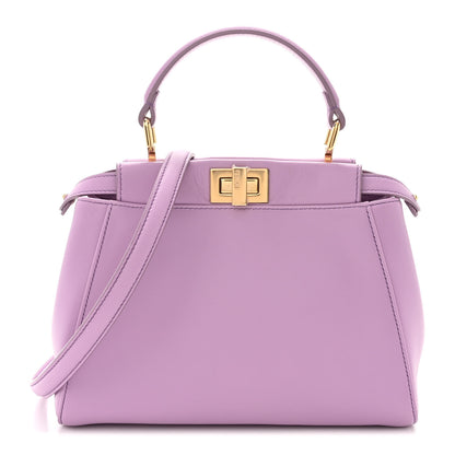 Fendi Nappa Stacked Bar Mini Peekaboo Iconic Satchel Violetta 1 of 11