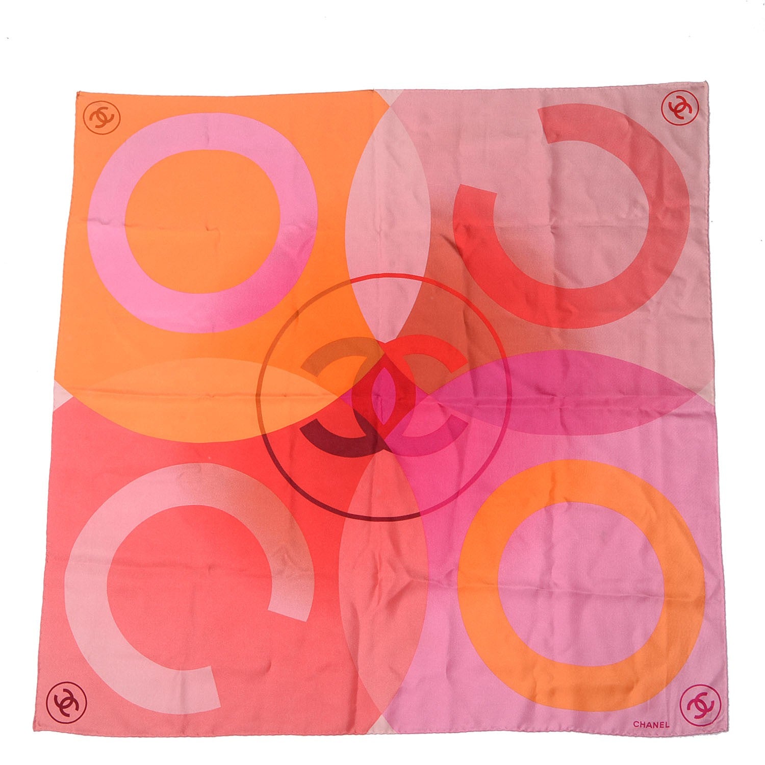 Chanel Silk Coco CC Square Scarf 2 of 3