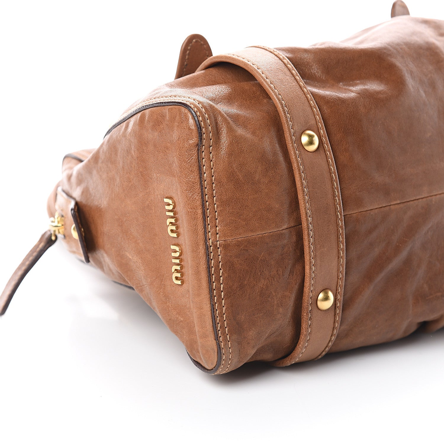 Miu Miu Nappa Shoulder Bag Cannella 7 of 8