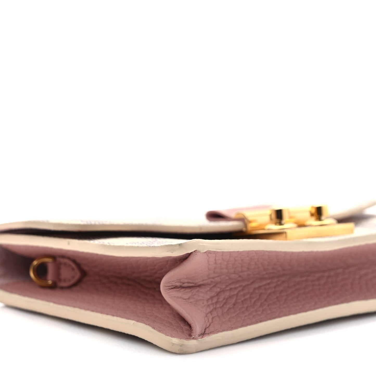 Damier Azur Croisette Chain Wallet Rose Ballerine