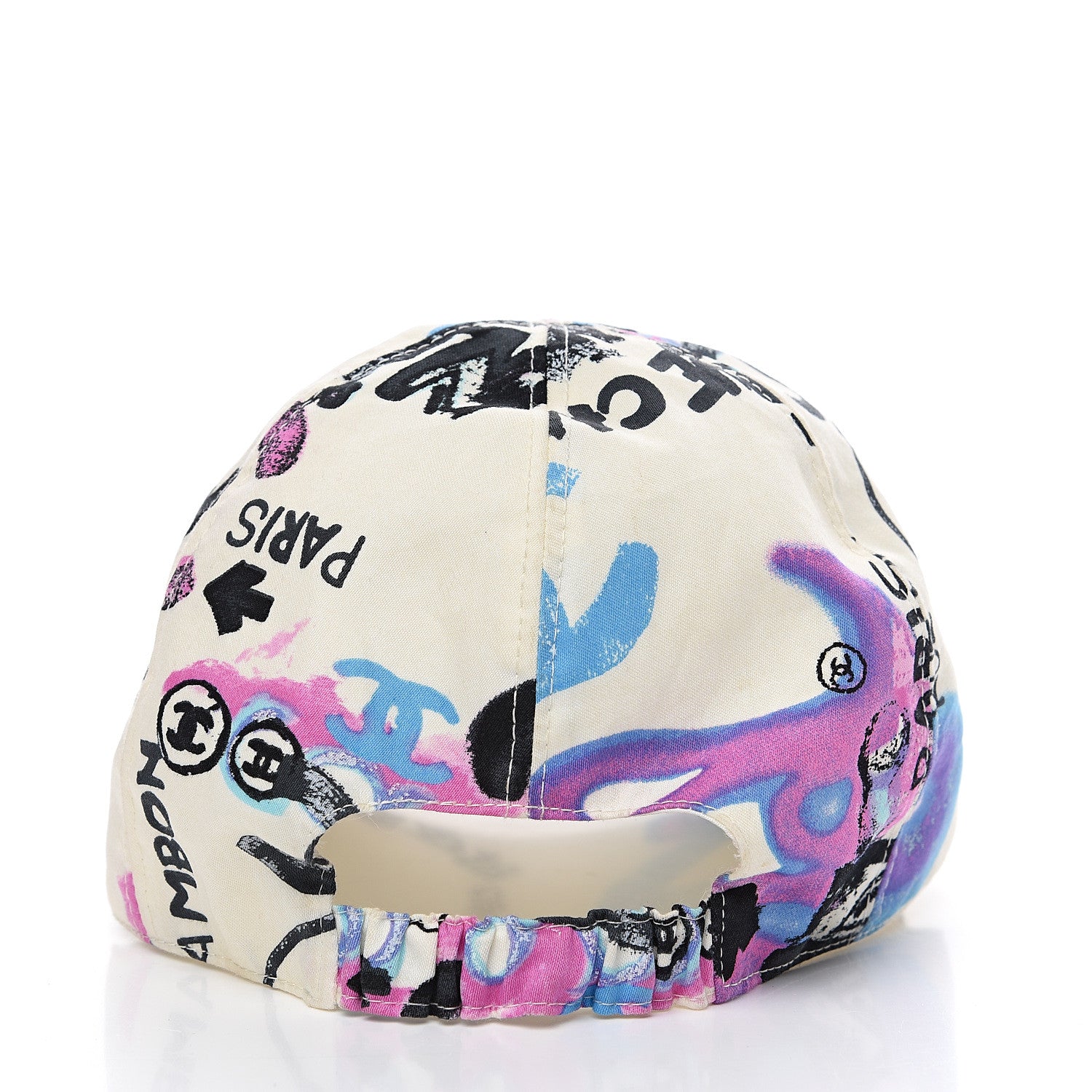 Chanel Canvas Printed Graffiti CC Cap Hat M Ivory Multicolor 3 of 7