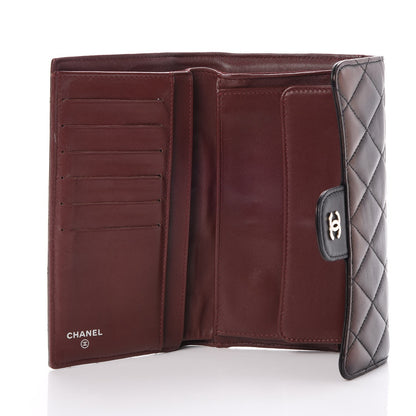 Chanel Lambskin Quilted Large Flap Wallet Black 5 of 10