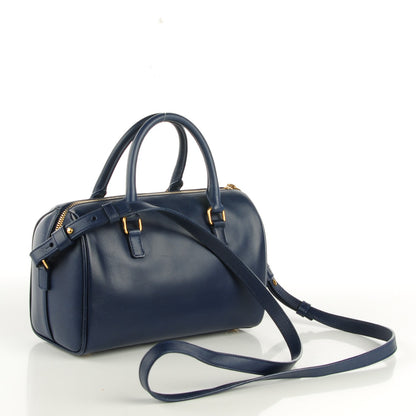 Saint Laurent Calfskin Classic Duffle 6 Blue 3 of 7