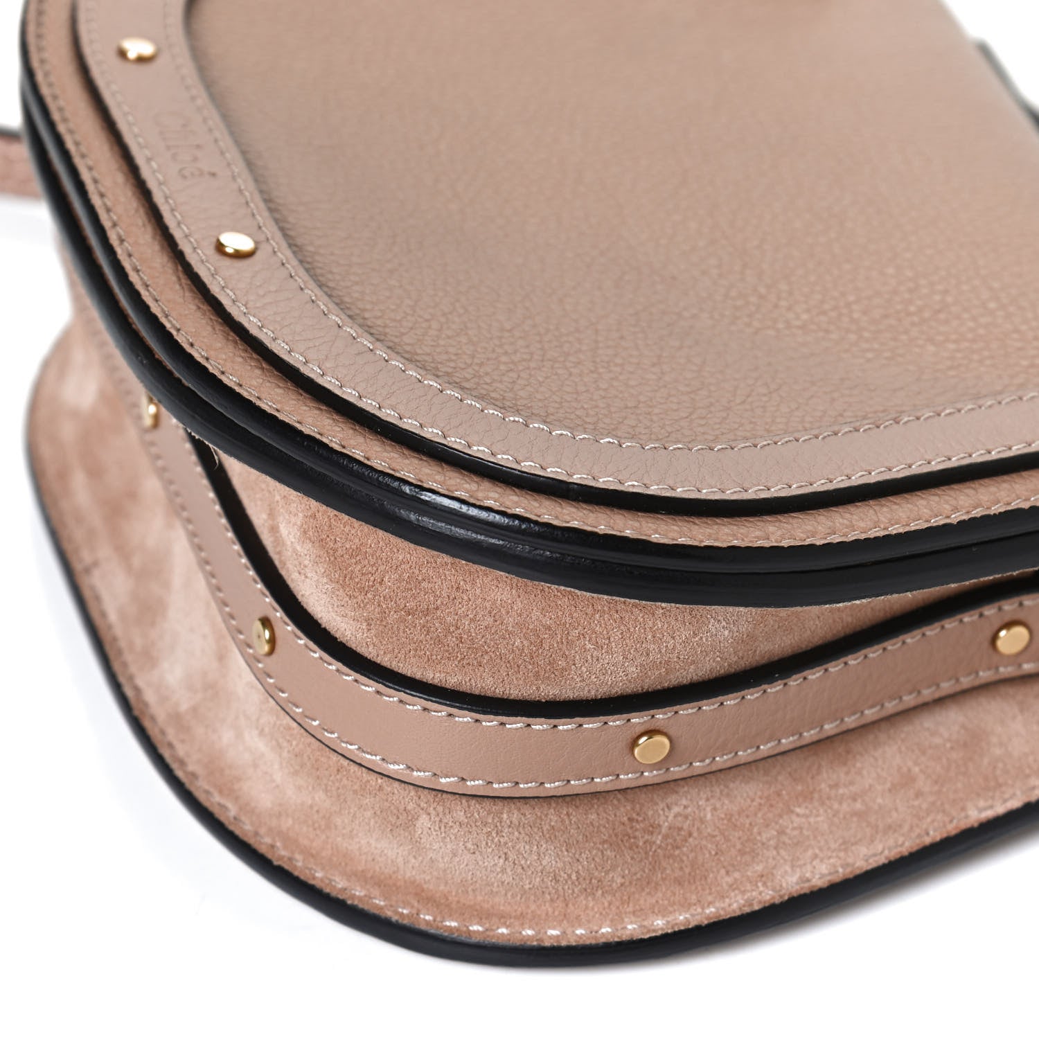 Chloe Calfskin Suede Small Nile Bracelet Bag Biscotti Beige 12 of 14