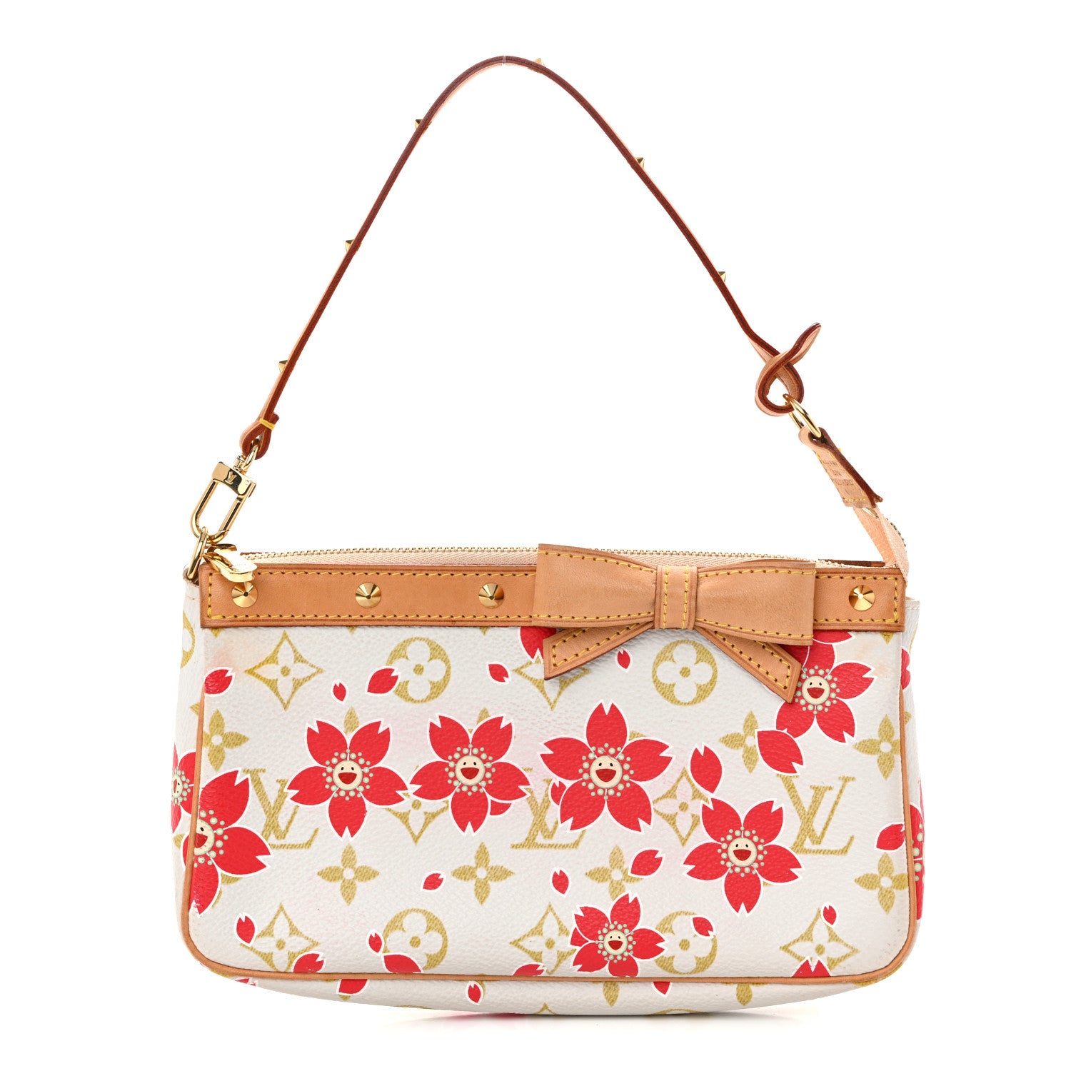 Louis Vuitton Monogram Cherry Blossom Pochette Accessories Red 1 of 10