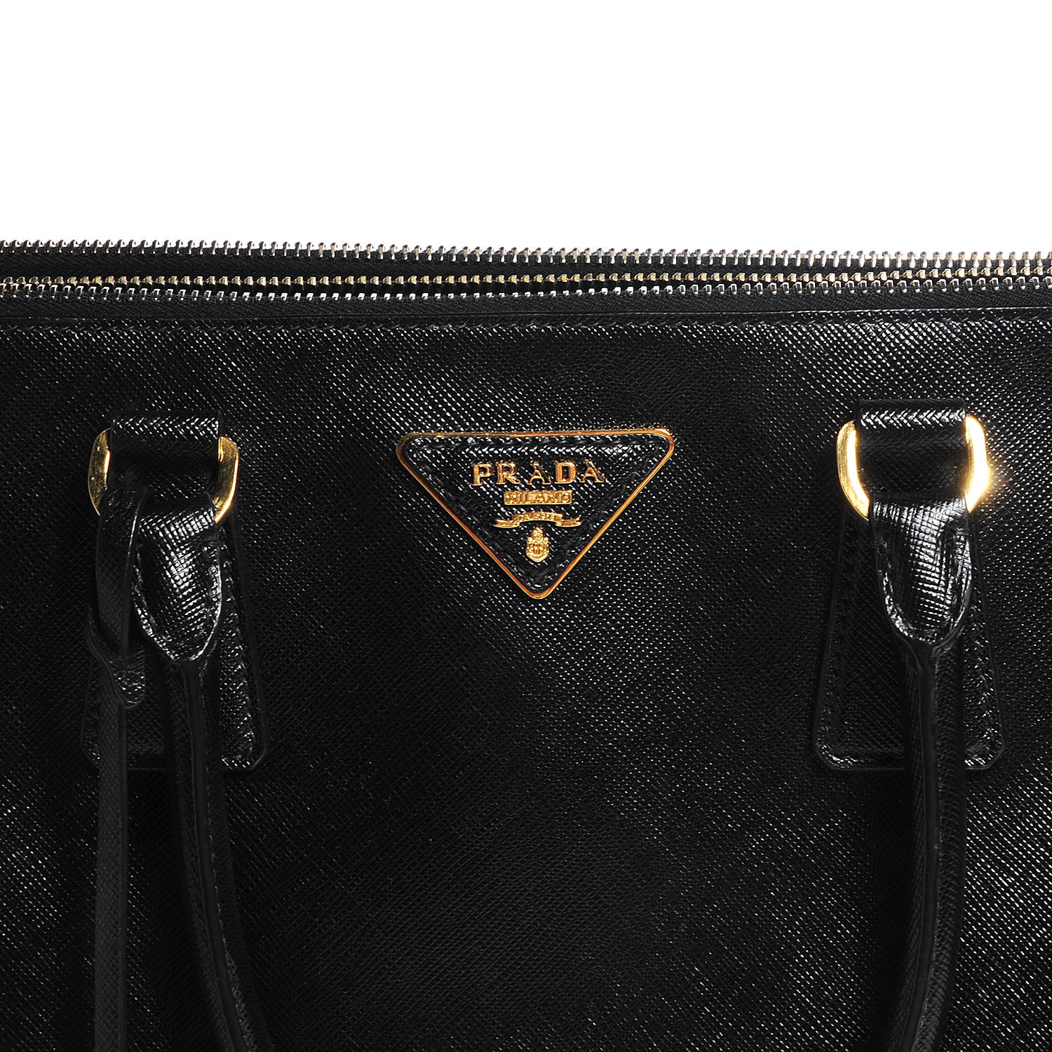 Prada Saffiano Lux Large Double Zip Tote Nero Black 5 of 10