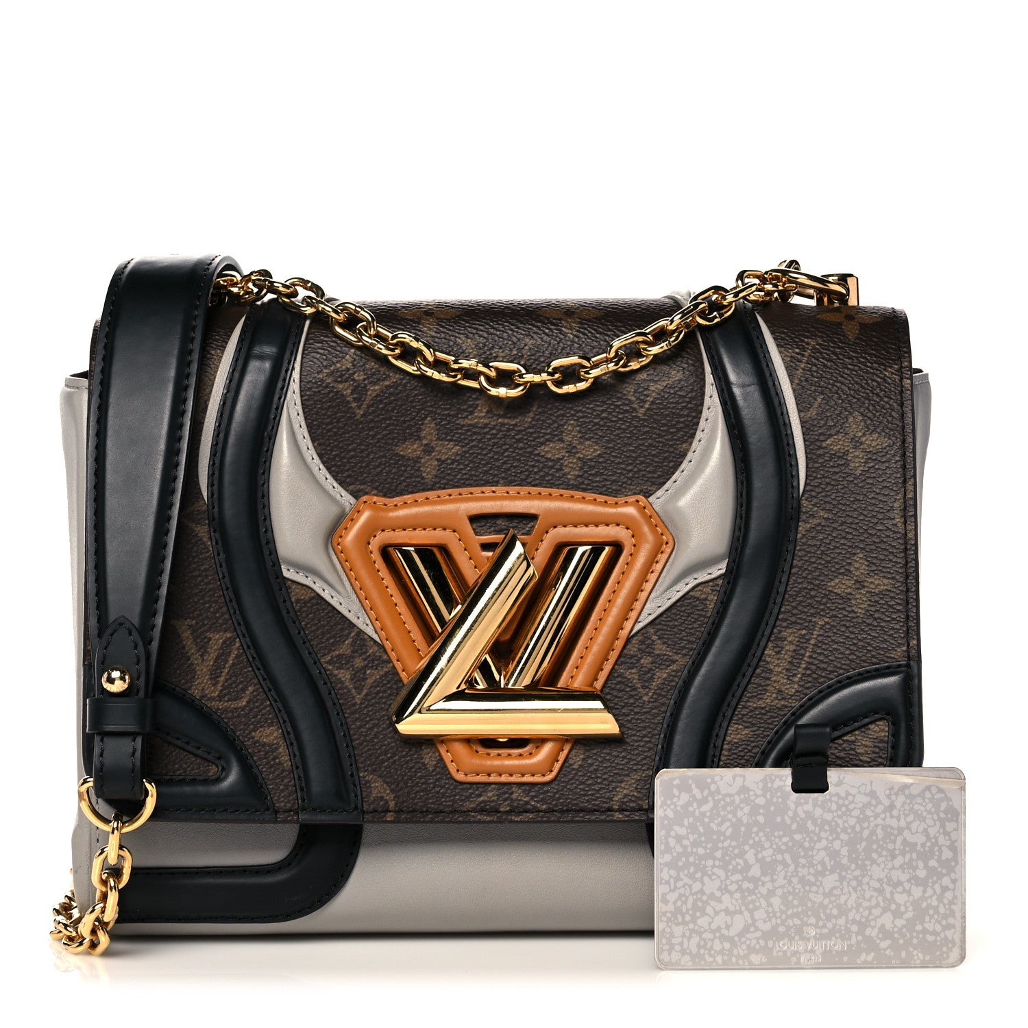 Louis Vuitton Calfskin Monogram Twist Shoulder Bag MM 2 of 19