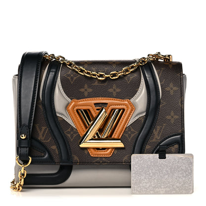Louis Vuitton Calfskin Monogram Twist Shoulder Bag MM 2 of 19
