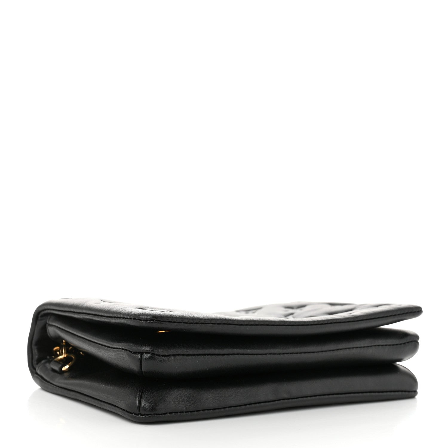 Louis Vuitton Lambskin Embossed Monogram Pochette Coussin Black 4 of 10