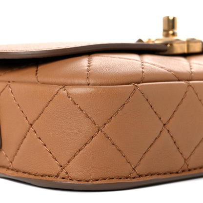 Chanel Calfskin Quilted Multi Pouching Flap And Coin Purse Beige 9 of 13