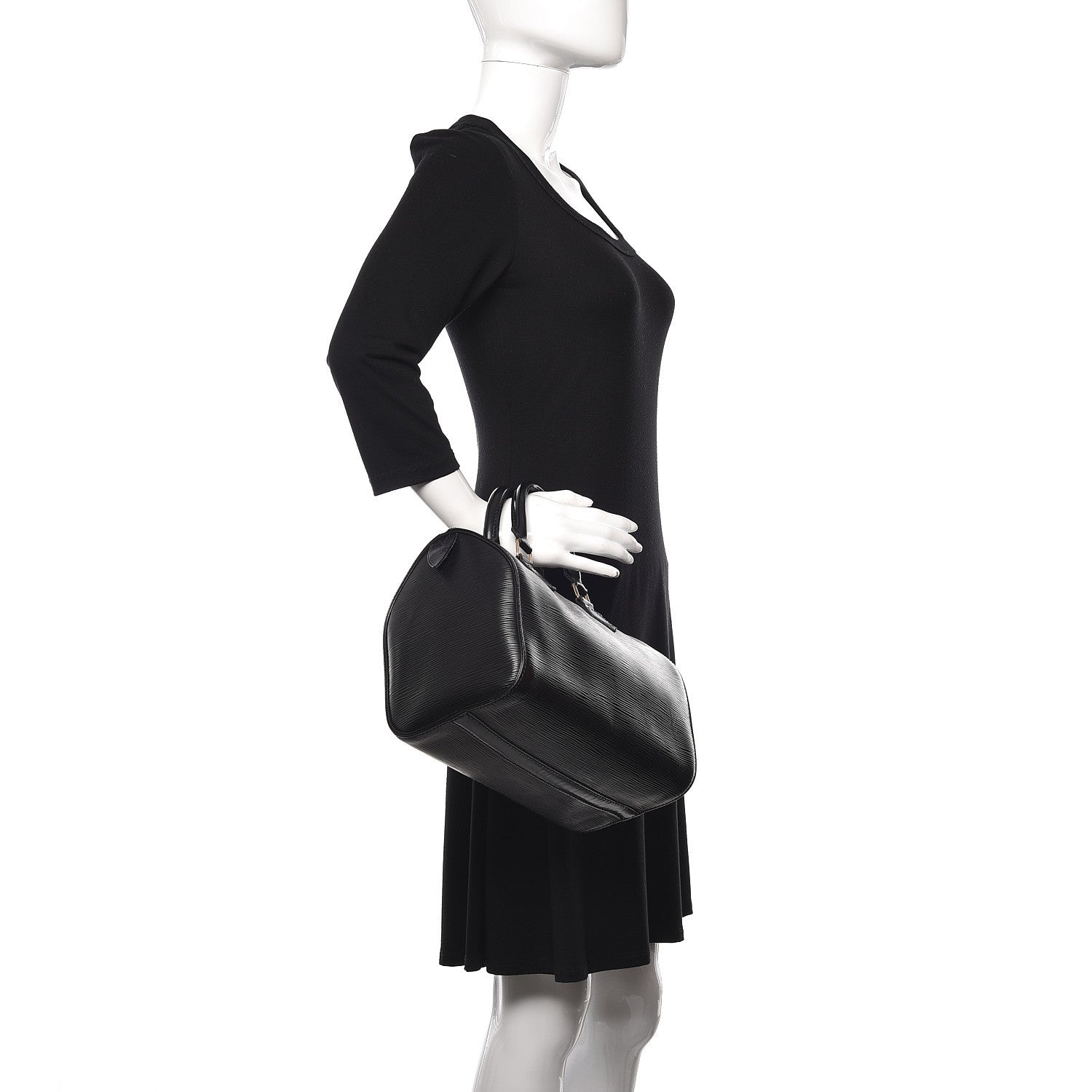 Louis Vuitton Epi Speedy 25 Black 2 of 12