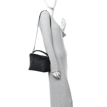 Loewe Calfskin Small Puzzle Edge Bag Black 2 of 12